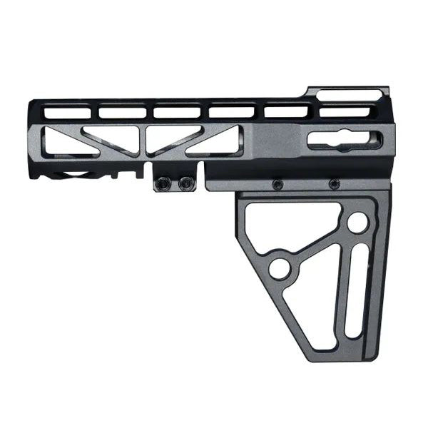 Presma Skeletonized Pistol Arm Brace, Black Anodized Aluminum