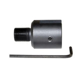 1/2x28 Muzzle Thread Adapter For Ruger 10/22, Aluminum, Black / Silver