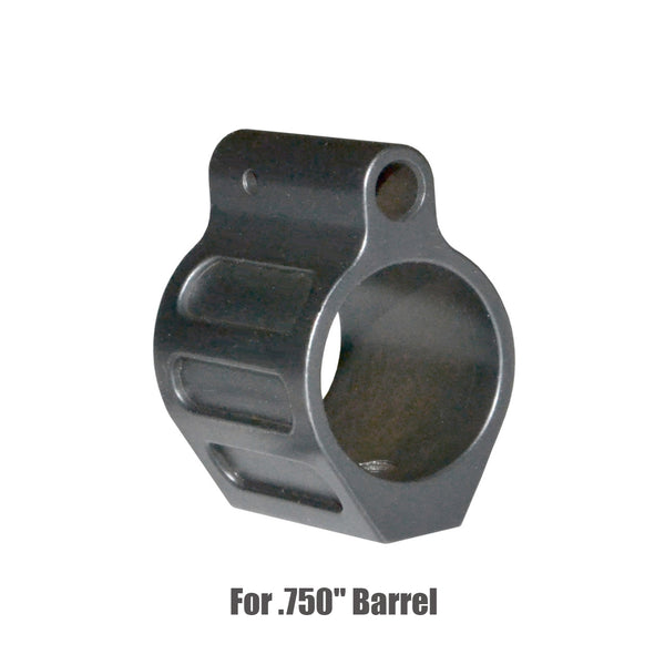 0.750" AR15 .223/5.56 Low Profile Gas Block, 0.750 Black Steel / Stainless Steel