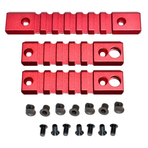 Keymod to Picatinny Adapter Aluminium Rail Kit For Keymod Handguard Rails - 2 X 5 Slot, 1 X 7 Slot - Choose Color