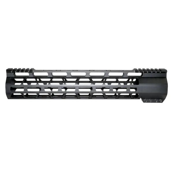 15" M-lok Split Top Rail Free Float Handguard For AR-15, Id 1.32", 12.2 Oz, Fits 223 / 5.56, Black, Made in USA