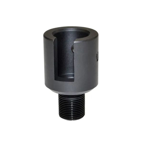1/2x28 Muzzle Thread Adapter For Ruger 10/22, Aluminum, Black / Silver