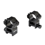1 Inch Dia. High Profile Scope Rings For Picatinny Rail System - Aluminum - Black