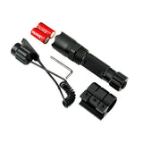 Tactical LED Flashlight With Picatinny Ring Mount, 260 Lumens, Remote Pressure Switch & Batteries Included