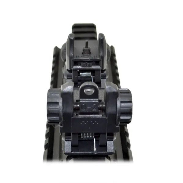 AR Style Front And Rear Flip Up Backup Sight Set - Polymer - Black / Tan / Green