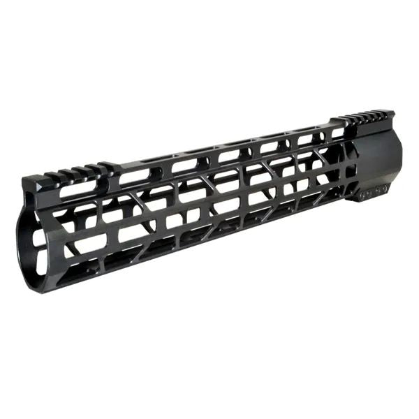 15" M-lok Split Top Rail Free Float Handguard For AR-15, Id 1.32", 12.2 Oz, Fits 223 / 5.56, Black, Made in USA